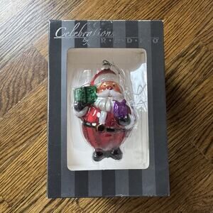 Christopher Radko Celebrations Santa Gifts Ornament in Box